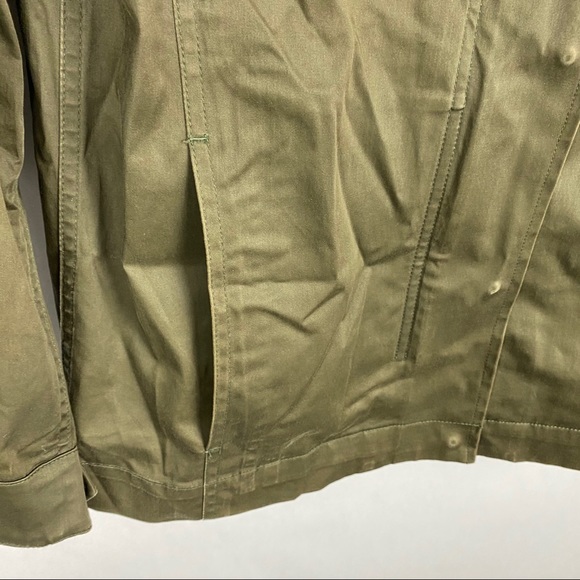 Aritzia T. Babaton Jacket Coat Detachable Hood Green Lightweight Size Small - Picture 4 of 7
